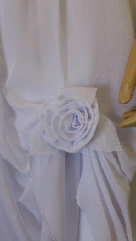 white chiffon flower girl dresses